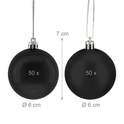 Christmas Tree Baubles Set, 100 Shiny Ornaments