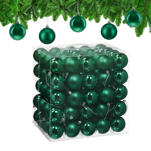 Christmas Tree Baubles Set, 100 Shiny Ornaments