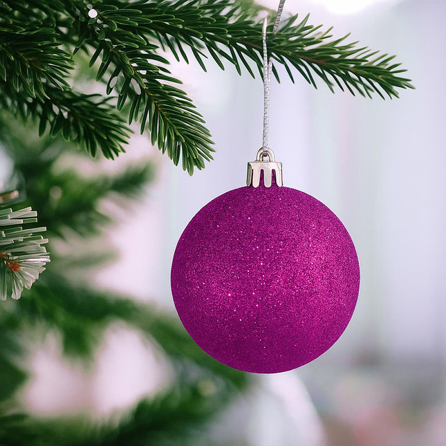 Christmas Tree Baubles Set, 30 Decorative Plastic Ornaments