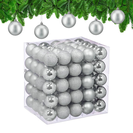 Christmas Tree Baubles Set, 3 Designs, 100 Pieces