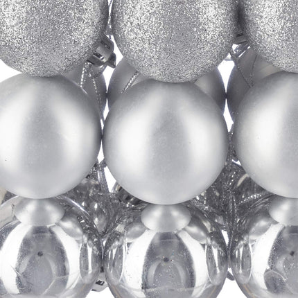 Christmas Tree Baubles Set, 3 Designs, 100 Pieces