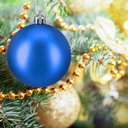 Christmas Tree Baubles Set, 50 Pcs – Matte, Shiny, Glitter