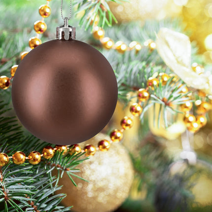 Christmas Tree Baubles Set, 50 Pcs – Matte, Shiny, Glitter
