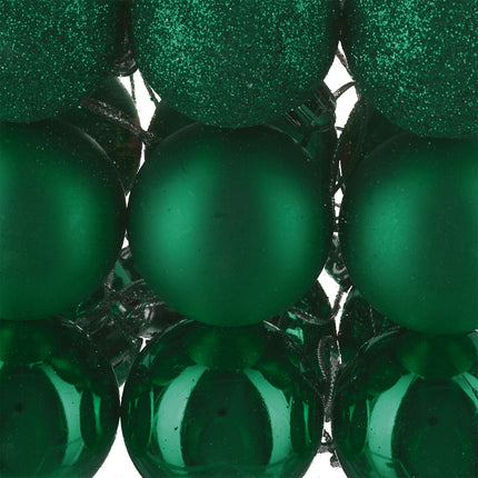 Christmas Tree Baubles Set, 50 Pieces, Matte/Glitter/Glossy
