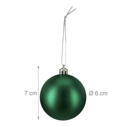 Christmas Tree Baubles Set, 50 Pieces, Matte/Glitter/Glossy