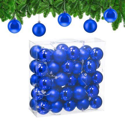 Christmas Tree Baubles Set, 50 Pieces, Matte & Glossy Finish