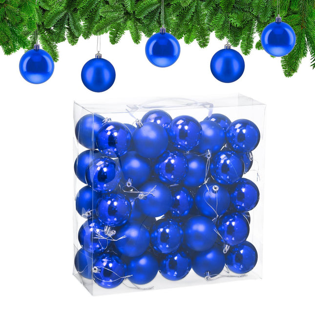Christmas Tree Baubles Set, 50 Pieces, Matte & Glossy Finish