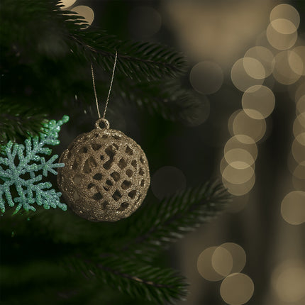 Christmas Tree Baubles Set, 50 Pieces, Mixed Finishes
