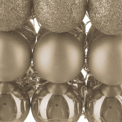 Christmas Tree Baubles Set, 50 Pieces, Mixed Finishes