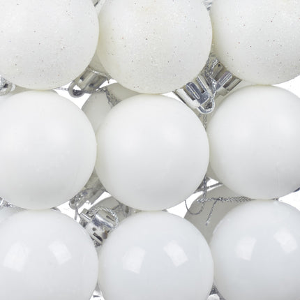 Christmas Tree Baubles Set, 50 Pieces, Plastic