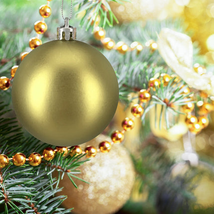 Christmas Tree Baubles Set, 76 Pieces, Matte & Glitter Finish