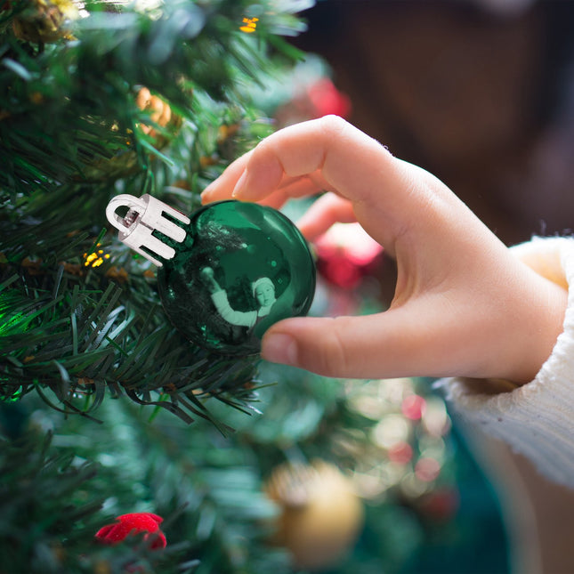 Christmas Tree Baubles Set, 96 Pieces, Plastic