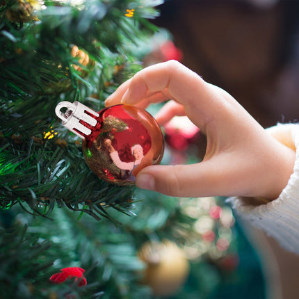 Christmas Tree Baubles Set, 96 Plastic Ornaments