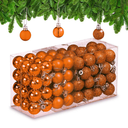 Christmas Tree Baubles Set, 96 Plastic Ornaments