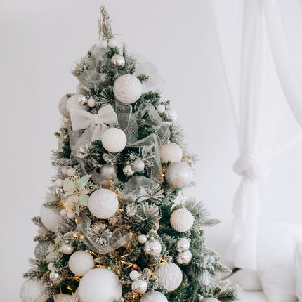 Christmas Tree Baubles Set, 96 Plastic Ornaments