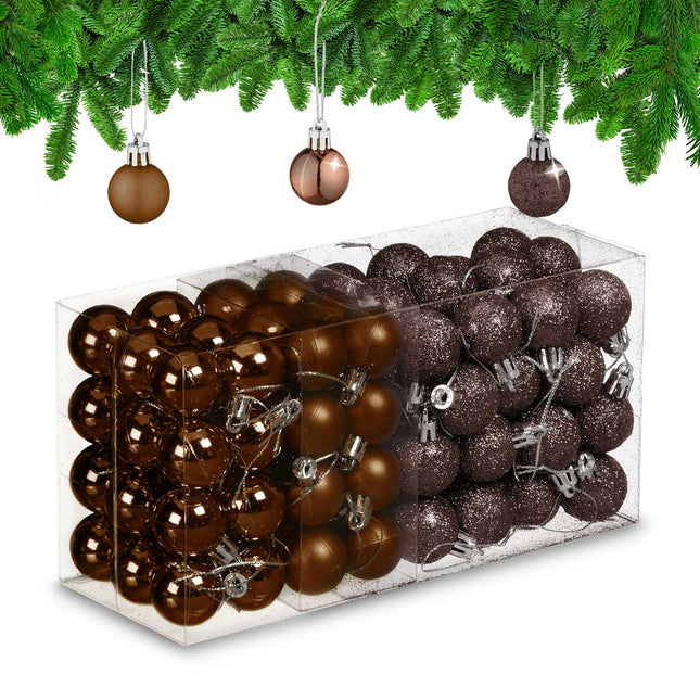 Christmas Tree Baubles Set, 96 Plastic Ornaments