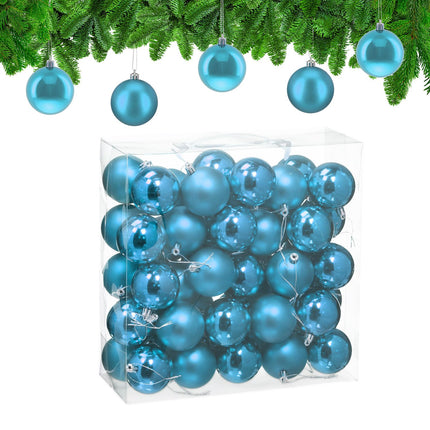 Christmas Tree Baubles Set, Matte & Glossy, 50 Pieces