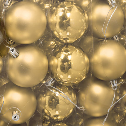 Christmas Tree Baubles Set, Matte & Glossy, 50 Pieces