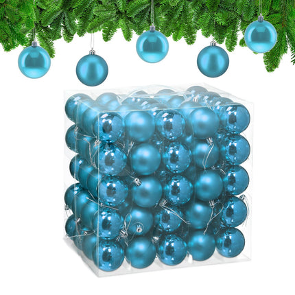 Christmas Tree Baubles Set, Matte & Glossy Finish, 100-Pack