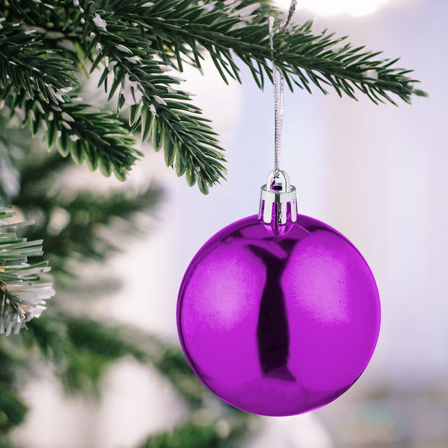 Christmas Tree Baubles Set, Matte & Glossy Finish, 50-Pack