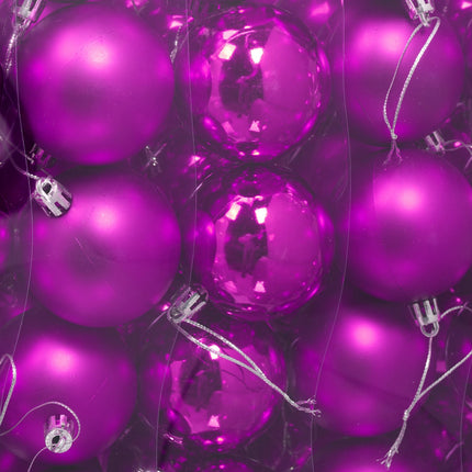 Christmas Tree Baubles Set, Matte & Glossy Finish, 50-Pack