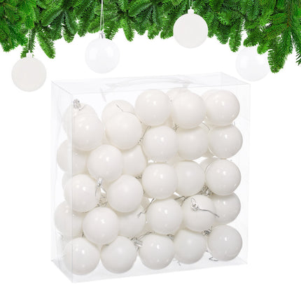 Christmas Tree Baubles Set, Matte & Glossy Finish, 50-Pack