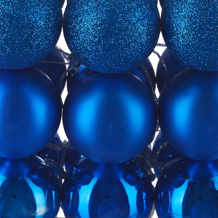 Christmas Tree Baubles Set, Matte/Shiny/Glitter Finish