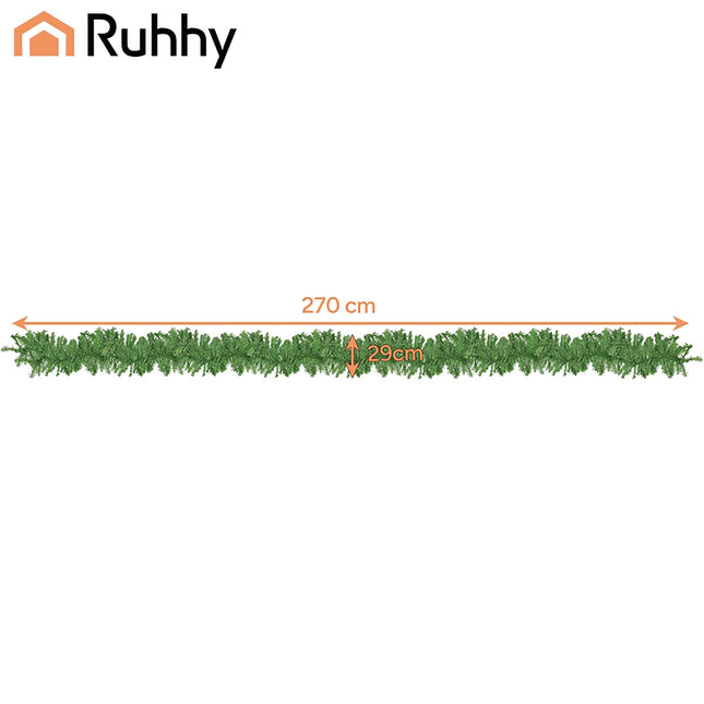 Christmas Tree Garland, 2.7m Long, 29cm Thick
