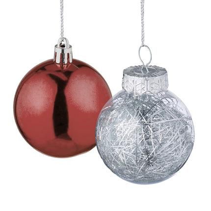 Christmas Tree Ornaments Set, 101 Plastic Baubles