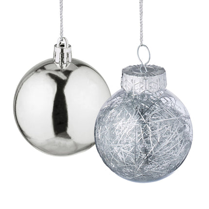 Christmas Tree Ornaments Set, 101 Plastic Baubles