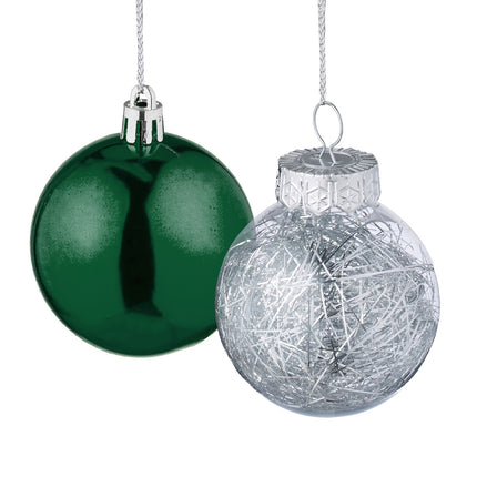Christmas Tree Ornaments Set, 101 Plastic Baubles