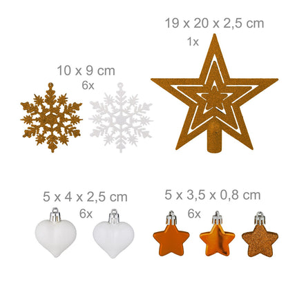 Christmas Tree Ornaments Set, 101 Plastic Baubles