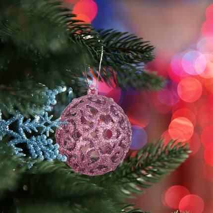 Christmas Tree Ornaments Set, 50 Baubles, Mixed Finishes