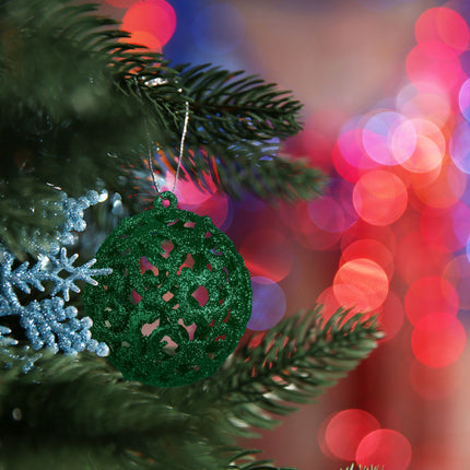 Christmas Tree Ornaments Set, 50 Baubles, Mixed Finishes