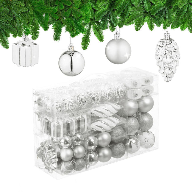 Christmas Tree Ornaments Set – 72 Pieces, Baubles & Decorations