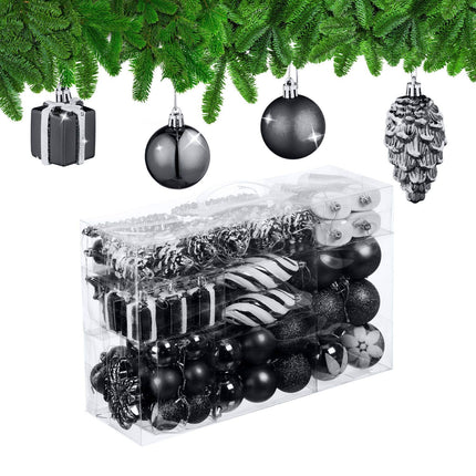 Christmas Tree Ornaments Set, 72 Pieces