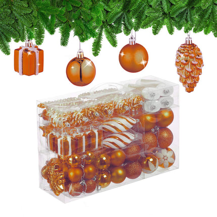 Christmas Tree Ornaments Set, 72 Pieces
