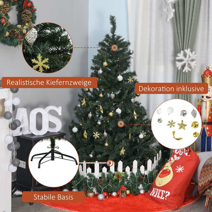 Christmas tree with 120 LED lights, 511 tips, 95x150 cm
