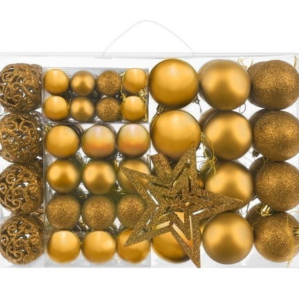 Christmas balls set of 100 pcs + golden star