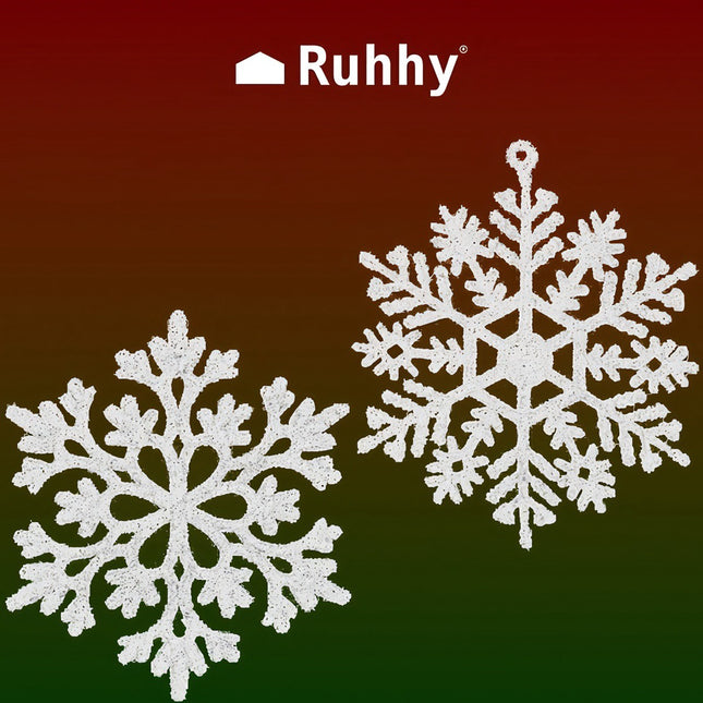 Christmas baubles - snowflakes 12pcs Ruhhy 22516