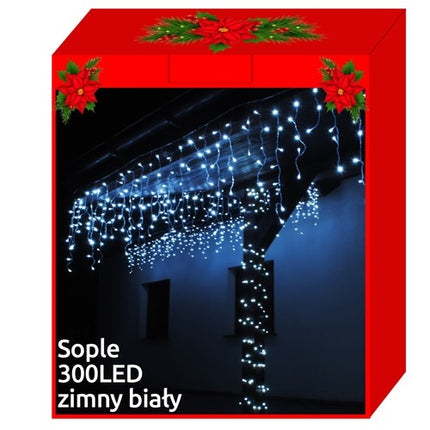 Christmas lights - icicles 300 LED cold white 31V