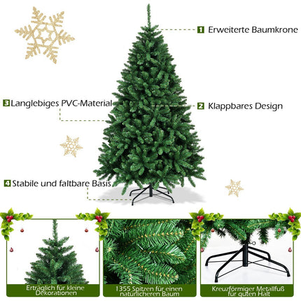 Christmas tree 183 cm artificial Christmas tree with foldable metal stand