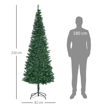 Artificial Christmas tree - 2.1 m, PVC, 631 branches, green