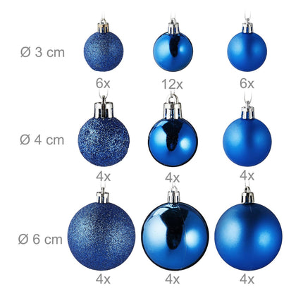 Christmas tree balls in a pack of 100
