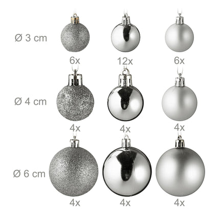 Christmas tree balls in a pack of 100