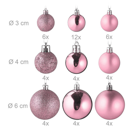 Christmas tree balls in a pack of 100
