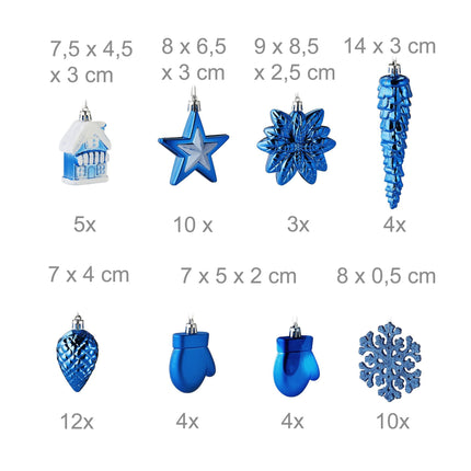 Christmas tree balls in a pack of 100