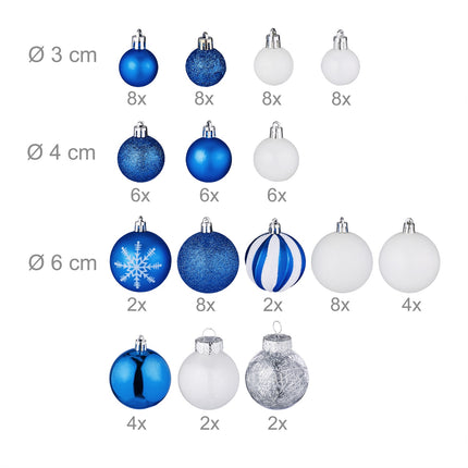 Christmas tree balls in a set of 101 pcs