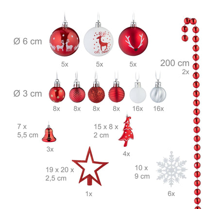 Christmas tree balls in a set of 103 pcs