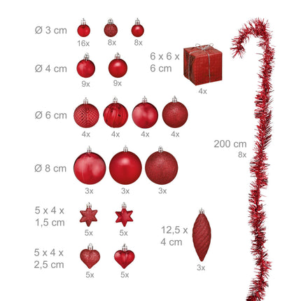 Christmas tree balls in a set of 110 pcs